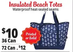 Ocean State Job Lot Insulated Beach Totes Waterproof heat-sealed seams offer