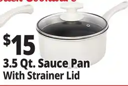 Ocean State Job Lot 3.5 Qt. Sauce Pan With Strainer Lid offer