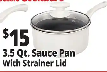 Ocean State Job Lot 3.5 Qt. Sauce Pan With Strainer Lid offer