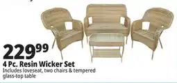 Ocean State Job Lot 4 Piece Resin Wicker Patio Set offer