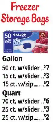 Ocean State Job Lot Freezer Storage Bags offer