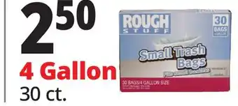 Ocean State Job Lot Rough Stuff 4 Gallon Small Trash Bags offer