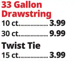 Ocean State Job Lot 33 Gallon Drawstring offer
