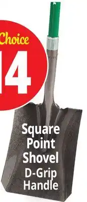 Ocean State Job Lot Square Point Shovel D-Grip Handle offer