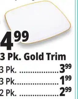 Ocean State Job Lot 3 Pk. Gold Trim offer
