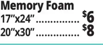 Ocean State Job Lot Memory Foam offer
