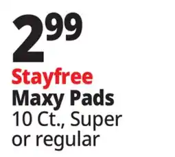 Ocean State Job Lot Maxy Pads offer