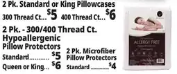 Ocean State Job Lot 2 Pk. Standard or King Pillowcases offer