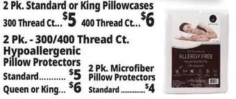 Ocean State Job Lot 2 Pk. Standard or King Pillowcases offer