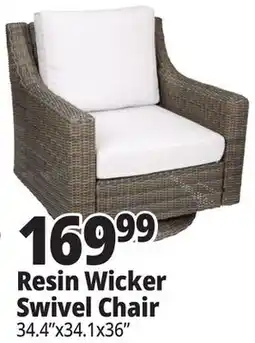 Ocean State Job Lot Resin Wicker Swivel Chair offer