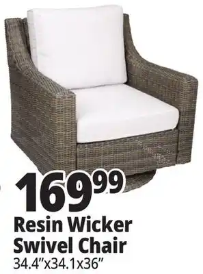 Ocean State Job Lot Resin Wicker Swivel Chair offer