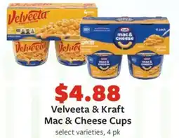 Fareway Velveeta & kraft mac & cheese cups offer
