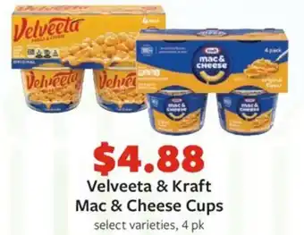 Fareway Velveeta & kraft mac & cheese cups offer