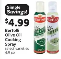 Fareway Bertolli olive oil cooking spray offer