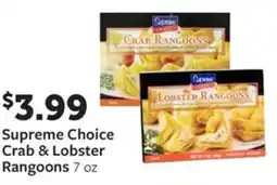 Fareway Supreme choice crab & lobster rangoons offer