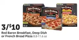 Fareway Red baron breakfast, deep dish or french bread pizza offer