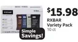 Fareway Rxbar variety pack offer