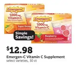 Fareway Emergen-c vitamin c supplement offer