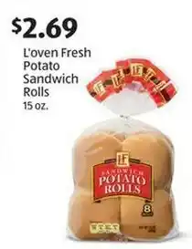 Aldi L'oven fresh potato sandwich rolls offer