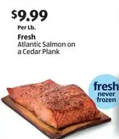 Aldi Fresh atlantic salmon on a cedar plank offer