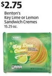 Aldi Benton's key lime or lemon sandwich cremes offer