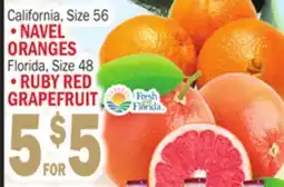 C Town NAVEL ORANGES OR RUBY RED GRAPEFRUIT offer