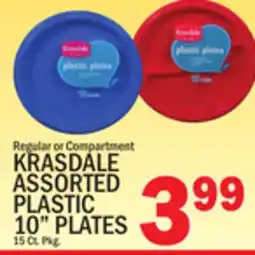 C Town KRASDALE ASSORTED PLASTIC 10 PLATES offer