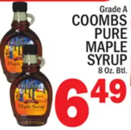 C Town COOMBS PURE MAPLE SYRUP offer