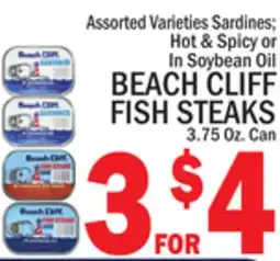 C Town BEACH CLIFF FISH STEAKS offer