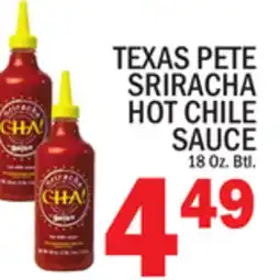 C Town TEXAS PETE SRIRACHA HOT CHILE SAUCE offer