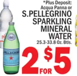 C Town S.PELLEGRINO SPARKLING MINERAL WATER offer