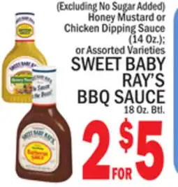 C Town SWEET BABY RAY'S BBQ SAUCE, 18 Oz. Btl offer