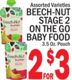C Town BEECH-NUT STAGE 2 ON THE GO BABY FOOD offer