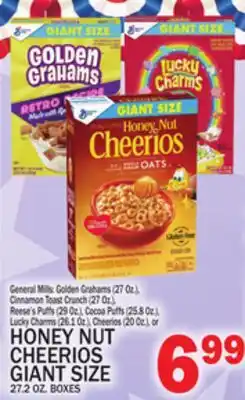 C Town General Mills HONEY NUT CHEERIOS GIANT SIZE, 27.2 OZ. BOXES offer
