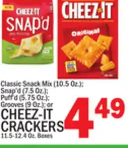 C Town CHEEZ-IT CRACKERS 11.5-12.4 Oz. Boxes offer