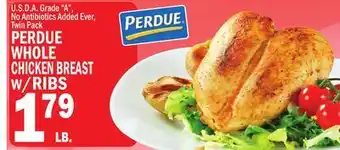C Town PERDUE WHOLE CHICKEN BREAST W/RIBS offer