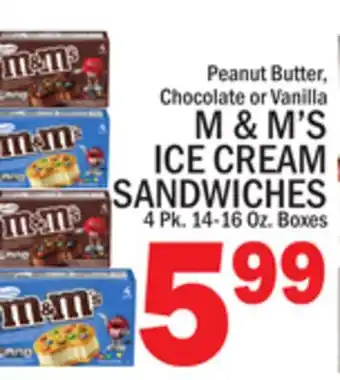C Town M&M'S ICE CREAM SANDWICHES offer