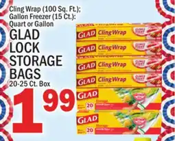 C Town GLAD LOCK STORAGE BAGS 20-25 Ct. Box offer