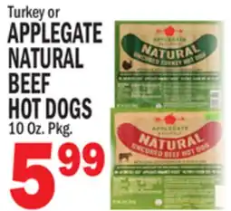 C Town APPLEGATE NATURAL BEEF HOT DOGS offer