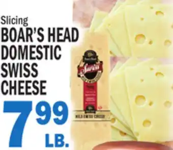 C Town BOAR'S HEAD DOMESTIC SWISS CHEESE offer