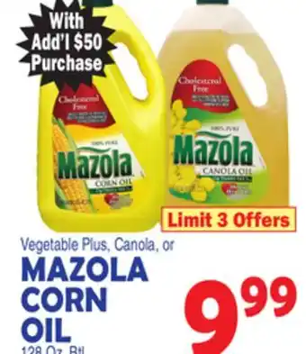 Bravo Supermarkets MAZOLA CORN OIL offer
