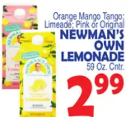 Bravo Supermarkets NEWMAN'S OWN LEMONADE offer
