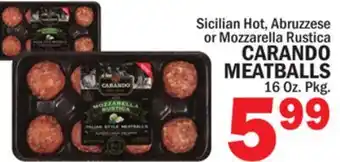 Bravo Supermarkets CARANDO MEATBALLS offer