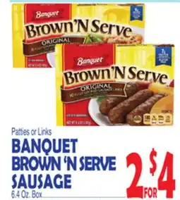 Bravo Supermarkets BANQUET BROWN'N SERVE SAUSAGE offer