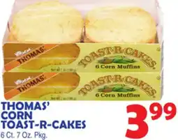 Bravo Supermarkets THOMAS' CORN TOAST-R-CAKES offer