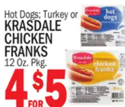 Bravo Supermarkets KRASDALE CHICKEN FRANKS offer
