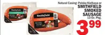 Bravo Supermarkets SMITHFIELD SMOKED SAUSAGE offer