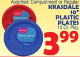 Bravo Supermarkets KRASDALE 10 PLASTIC PLATES offer