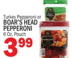 Bravo Supermarkets BOAR'S HEAD TURKEY PEPPERONI OR PEPPERONI offer
