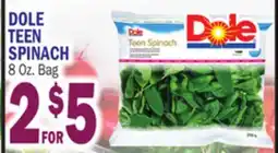 Bravo Supermarkets DOLE TEEN SPINACH offer